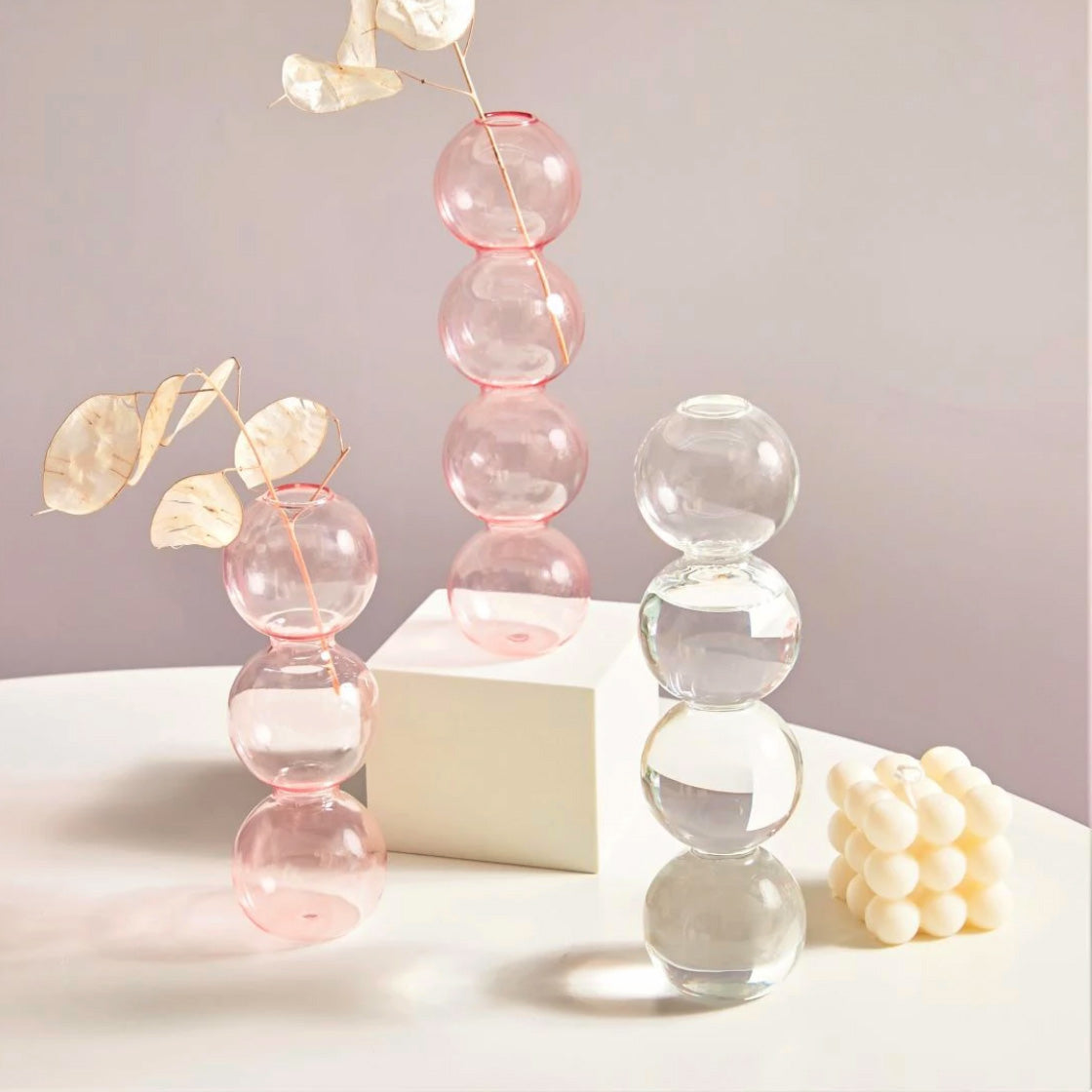 Moderne Glas Schmuckschale - Babyrosa