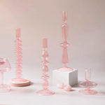 Moderne Glas Schmuckschale - Babyrosa