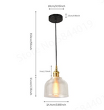 Elegante Pendelleuchte aus Glas im Retro-Stil