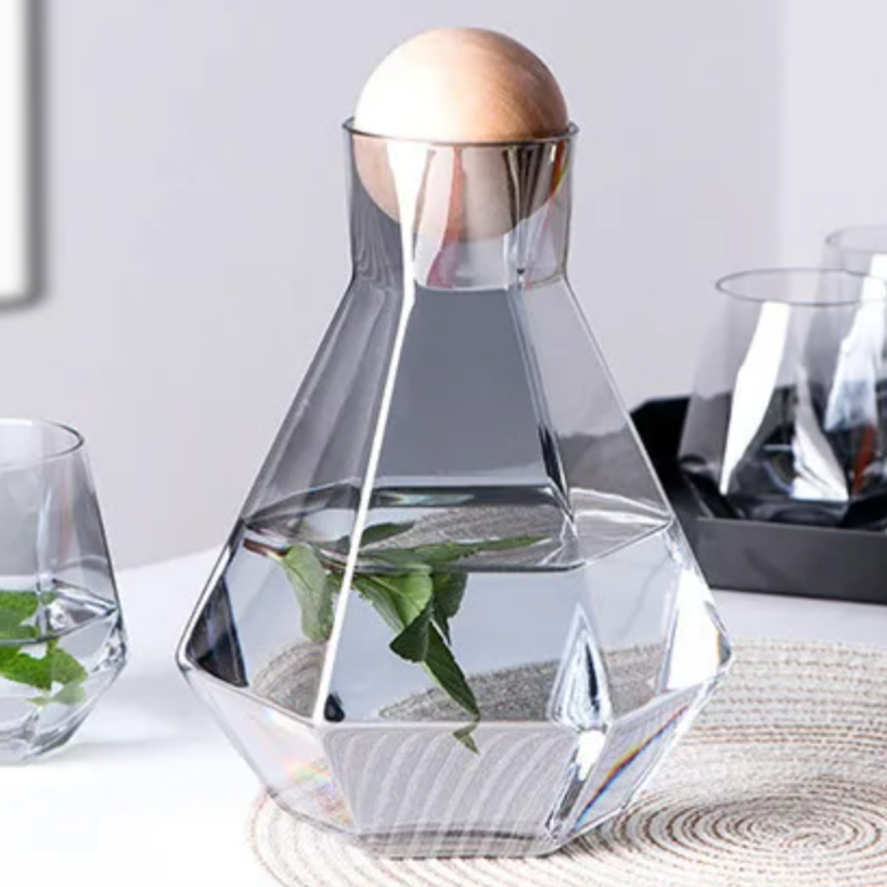 5-teiliges Set Gläser aus Kristall