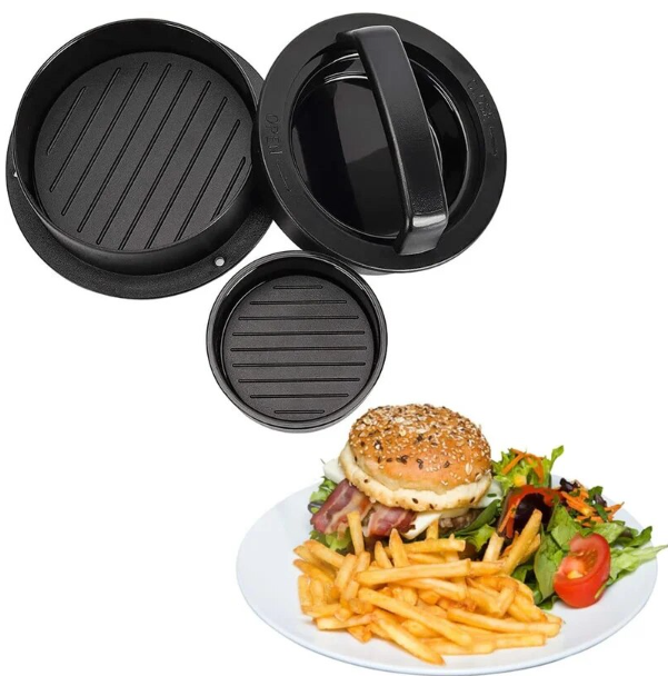 Burgerpresse mit Drehverschluss – Perfekte Patties im Handumdrehen