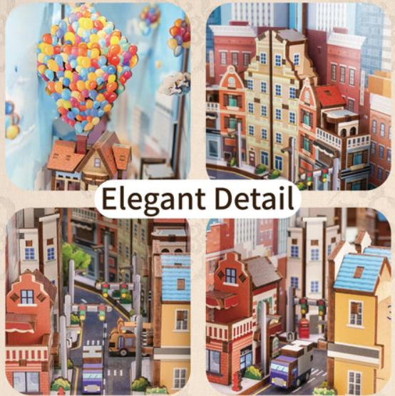 Magisches 3D Holz Puzzle Buchregal Set | Fantasiewelt
