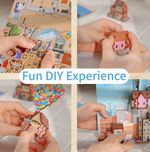 3D-Holzpuzzle Set für DIY-Bücherregal-Ecke