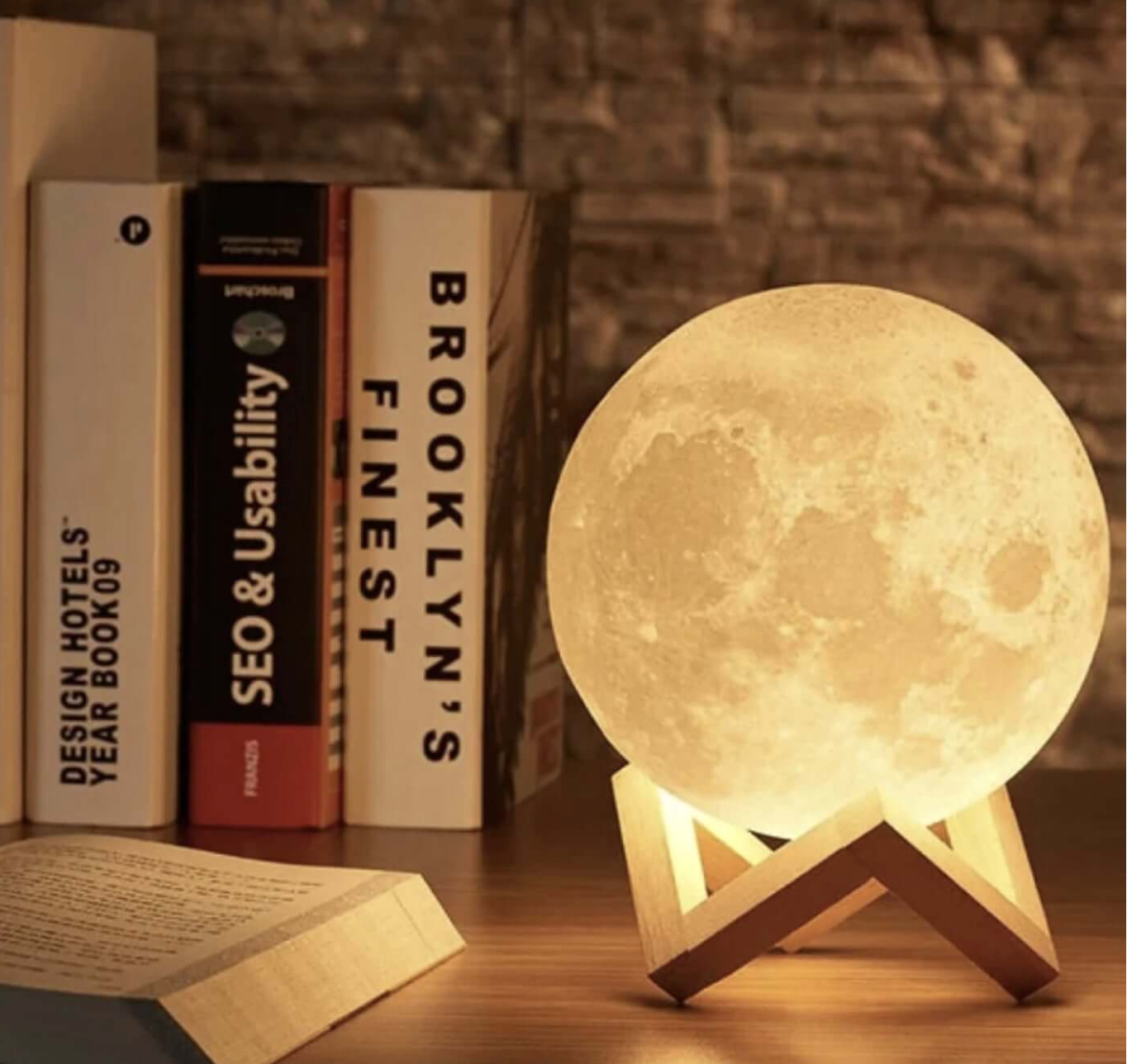Wiederaufladbare LED-Mondlampe mit 16 Farben und Fernbedienung