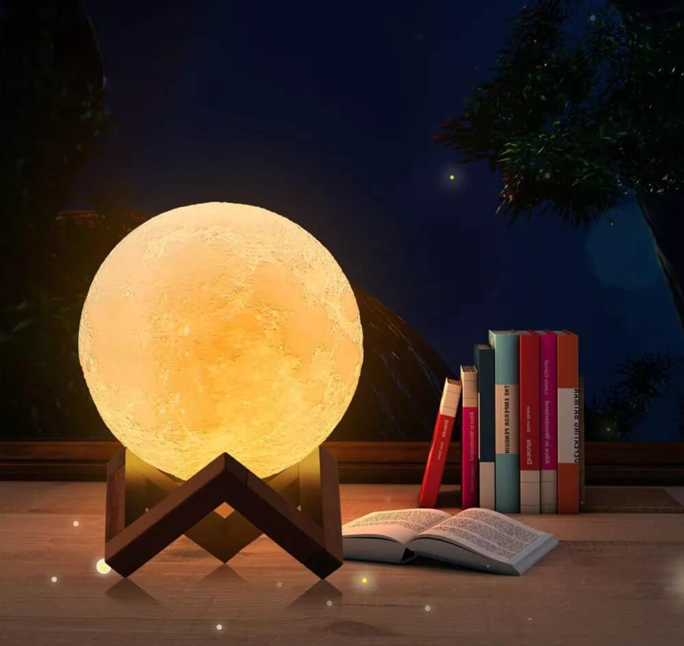 Wiederaufladbare LED-Mondlampe mit 16 Farben und Fernbedienung