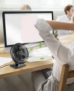 Oscillierender USB Ventilator – Leise, kompakt mit 4 Geschwindigkeiten für Schreibtische und Nachttische