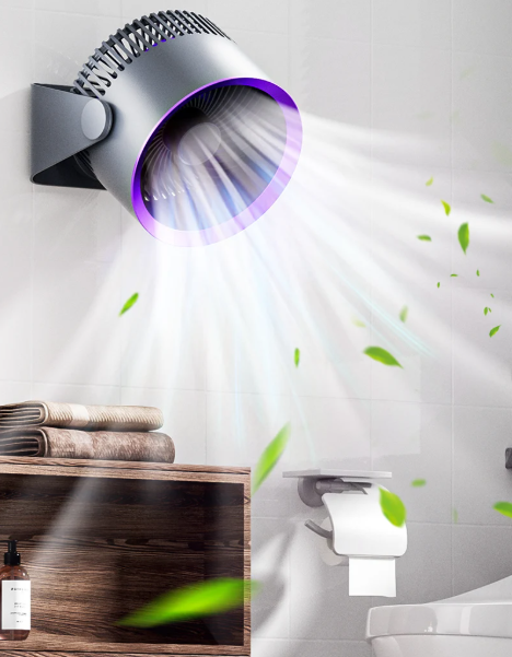 Luna Wand- und Tischventilator – Drahtloser, leiser USB-C Ventilator mit 3 Geschwindigkeiten