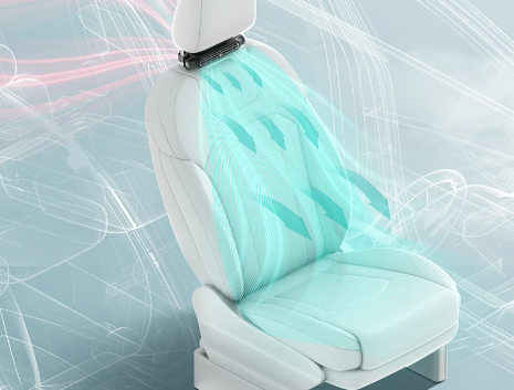 Zubehör für Autositz: Kompakter USB-Fan mit 3 Geschwindigkeiten