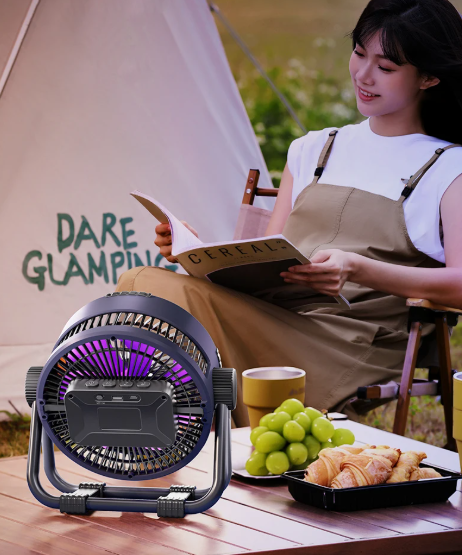Campingventilator 3-in-1 mit LED und Powerbank – 20.000mAh, mit Haken & Fernbedienung