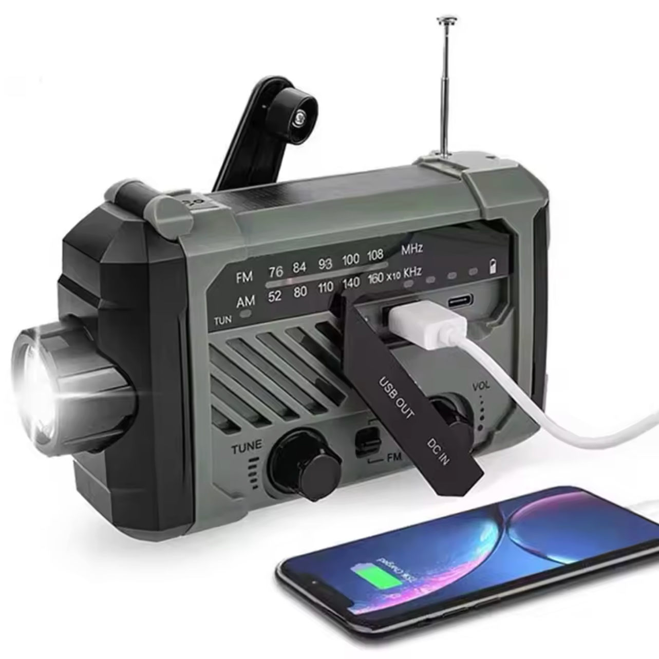 Survivor – Multifunctional Emergency Radio with Solar Power and Hand Crank