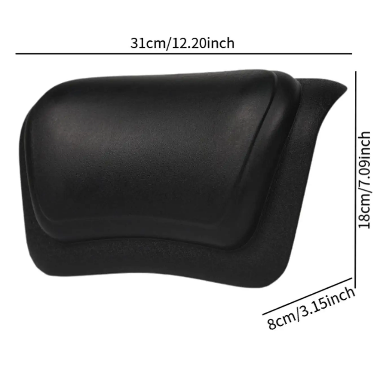 Ergonomisches Badewannen-Kissen mit Antirutsch-Saugnapf