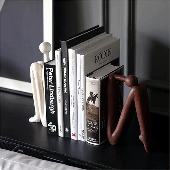 Artful Metal Bookends for Stylish Order