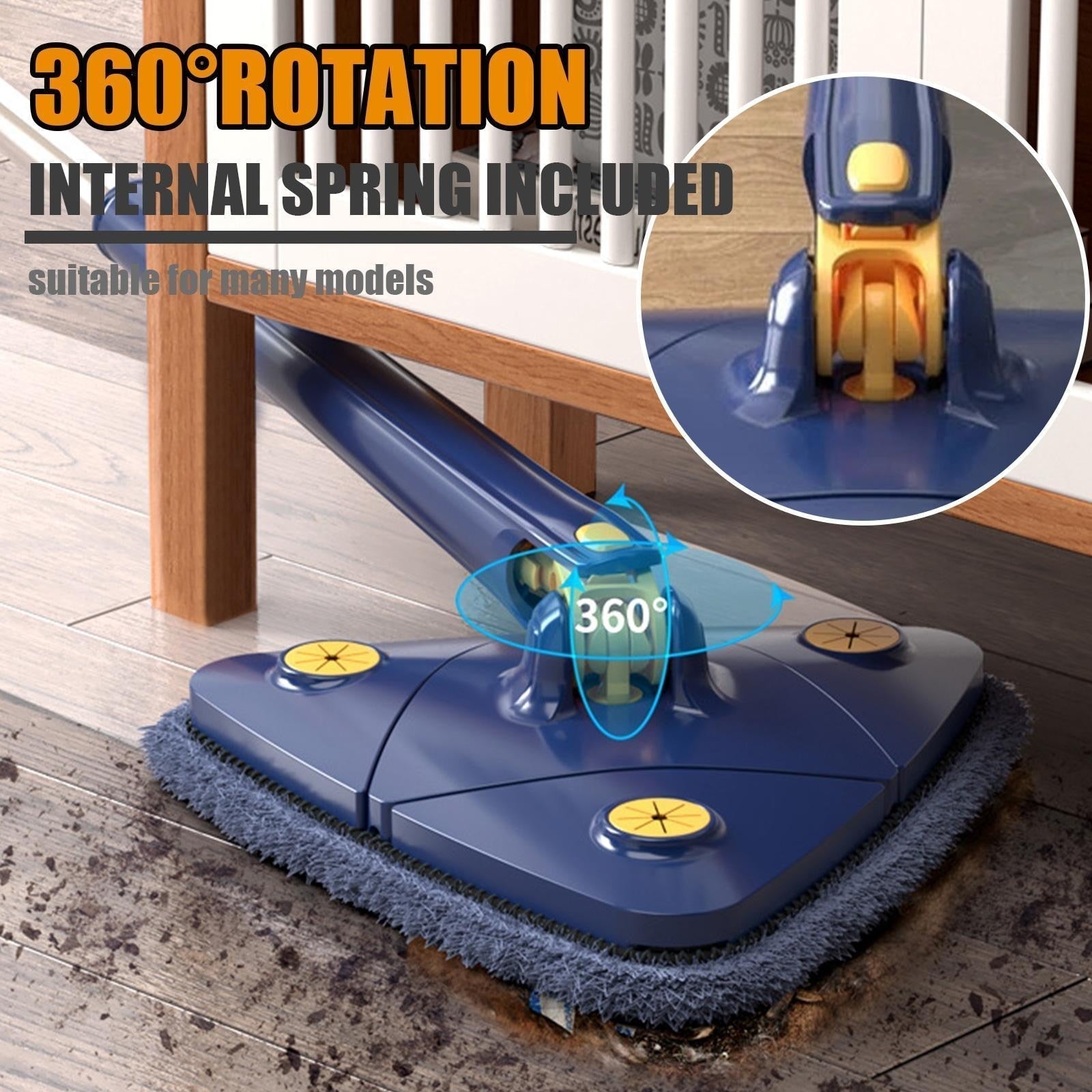 TriClean Mop - 360° Dreiecks-Mopp für strahlende Sauberkeit
