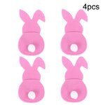 Happy Easter Decor: Set of 4 Bunny Cutlery Holders