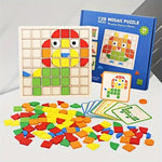 Farben und Formen Puzzle – Montessori Mosaikspiel für Kinder