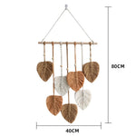 Makramee Wandbehang aus Blattdesign
