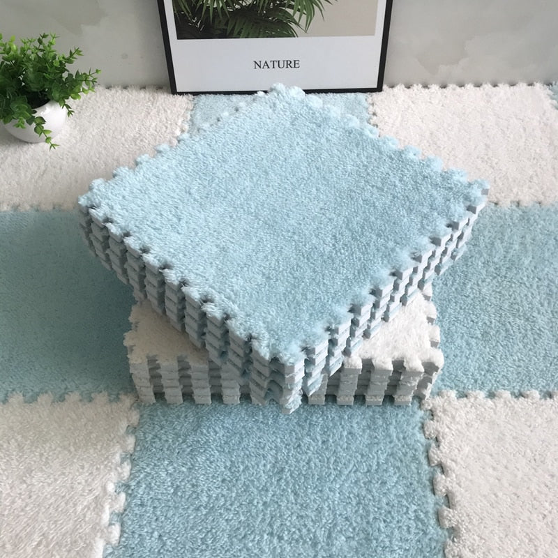 DIY Winter Plüsch Puzzlematte