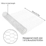 FlexiNet Hexagonal Wire Mesh Roll | Galvanized Quality | 10 m