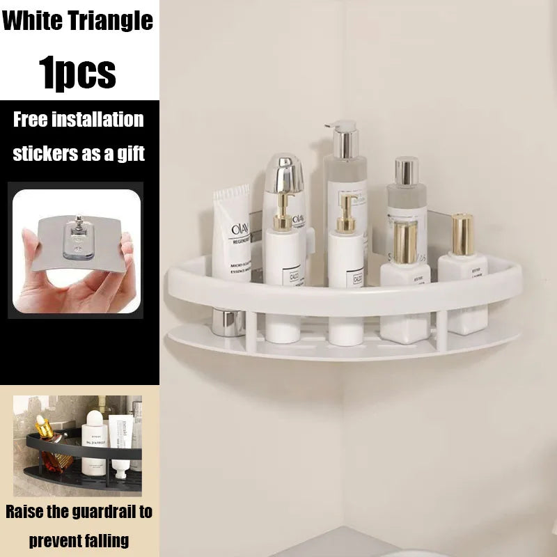 Rectangular Shower Caddy No Drilling | Rust-Proof Design for Your Bathroom