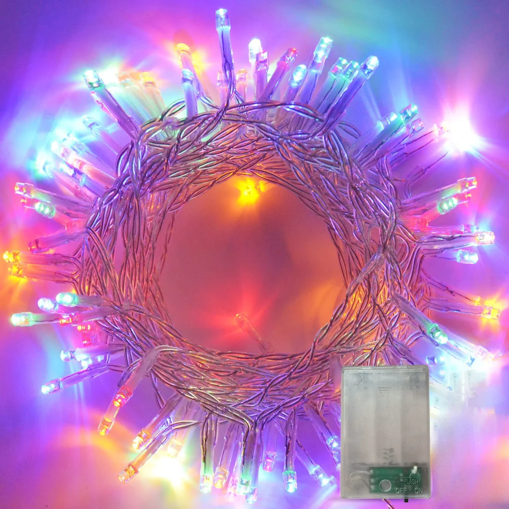 GlanzLicht Akku-LED-Lichterkette | Warmweiß & Bunt | 1–10 m Länge | Perfekt für Feste, Hochzeiten & Dekoration Innen/Außen