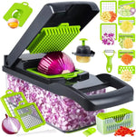 Küchenprofi | 12-in-1 Vegetable Chopper | 7 Stainless Steel Blades, Non-Slip & BPA-Free | For Versatile Vegetable Preparation