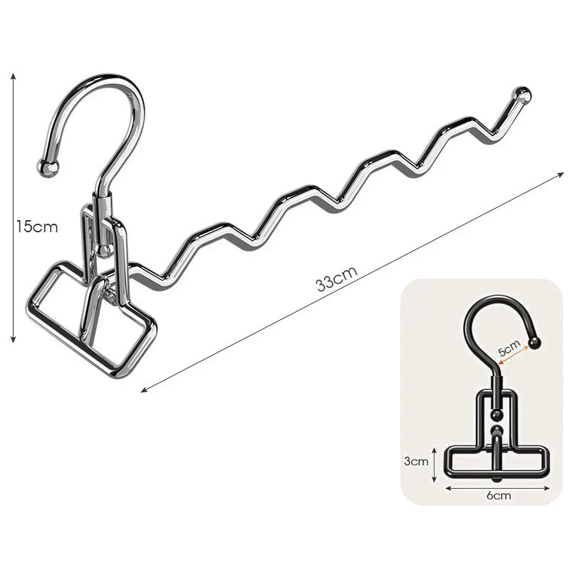 Practical Foldable Stainless Steel Laundry Rack for Travel