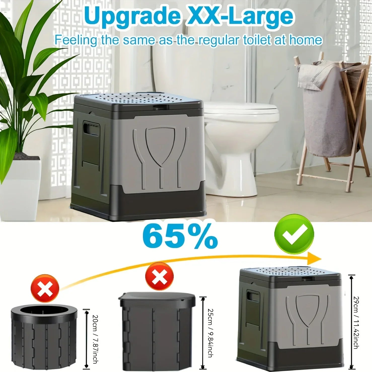 ComfortPlus XL Portable Camping Toilet | Hygienic and Practical