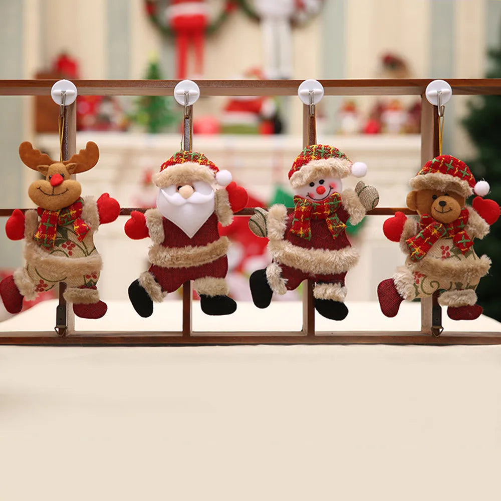 Weihnachtsbaum Schmuckset – Weihnachtsdekoration mit Weihnachtsmann, Rentier und Schneemann