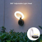 Verstellbare Solar-Gartenleuchte mit 360° Lichtlenkung