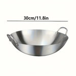 Edelstahl-Wok mit Doppelgriffen – Premium Kochgeschirr