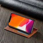 Elegante Lederhülle für Huawei-Smartphones mit Magnetverschluss