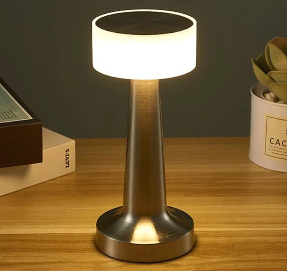Stilvolle Tischlampe | Kabellose LED-Leuchte mit Touch-Dimmen