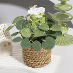 Eucalyptus Dream – Mini Artificial Plant in Braided Basket | 11 cm