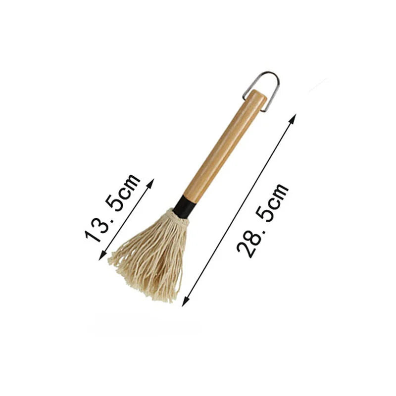 GourmetGrill Basting Brush Set | Cotton Bristles | Wooden Handle