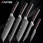Edelstahl Küchenmesser Set von Nahria - 1-9 Teile mit Ergonomischen Griffen