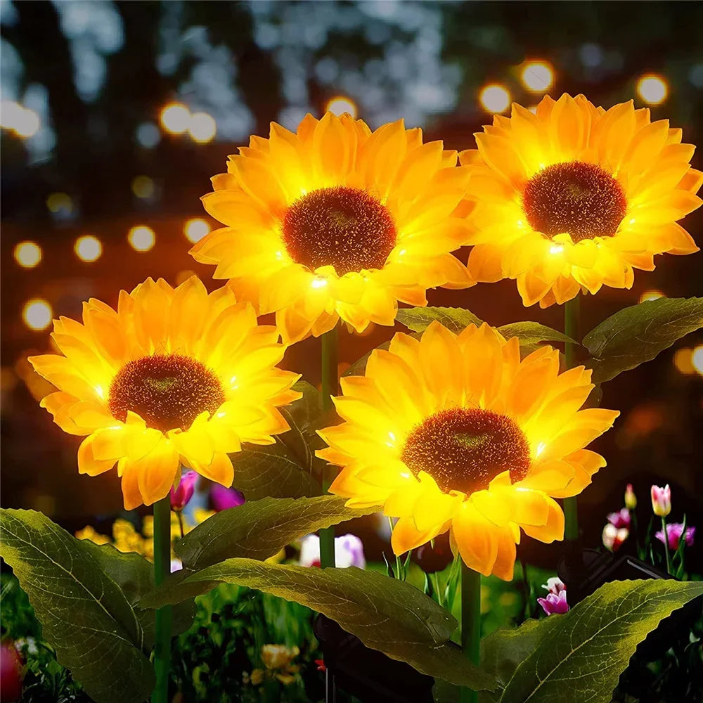 Blossom Magic - Solar Sunflower Lights for Your Garden