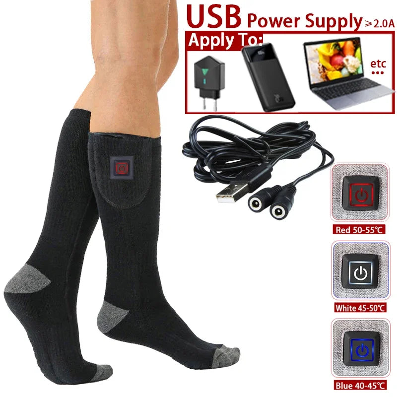Rechargeable Heated Socks for Outdoor Enthusiasts