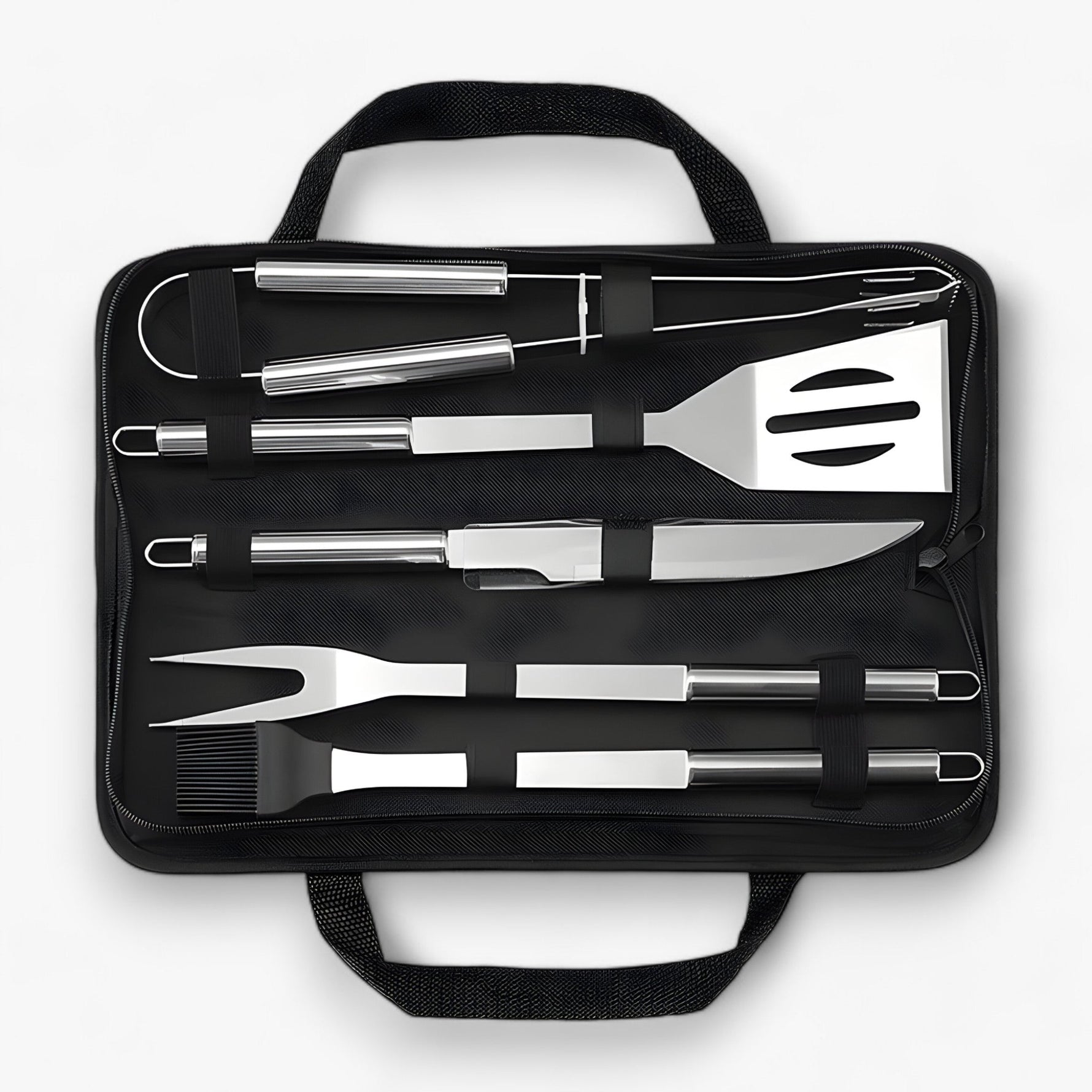 Edelstahl Grillbesteck-Set mit Tragetasche – 3 oder 5 Teile