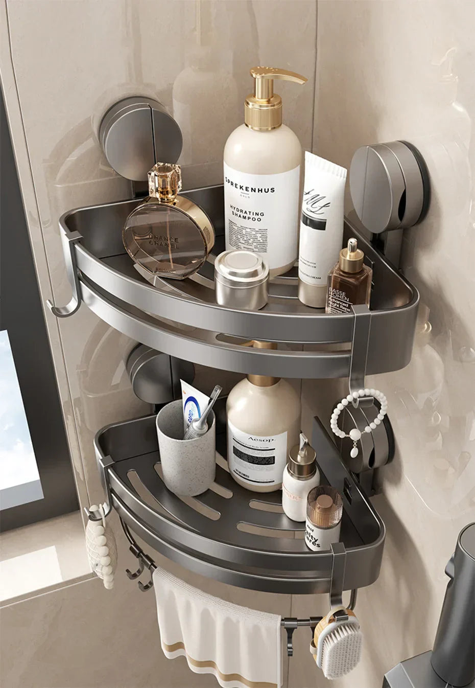 SmartFix – Elegantes Duschregal mit Saugnäpfen ohne Bohren