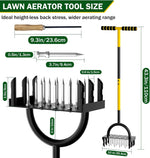 Lawn Aerator Pro | Manual Lawn Aeration with Steel Spikes | 16 Spikes & 8 Hollow Corers | For a Flourishing Garden