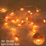 Frosted fairy lights for Christmas | 2 m length | 20 LEDs with festive motifs