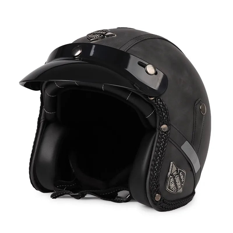 Retro Motorradhelm – Urban Cruiser – (Offenes Gesicht 3/4)