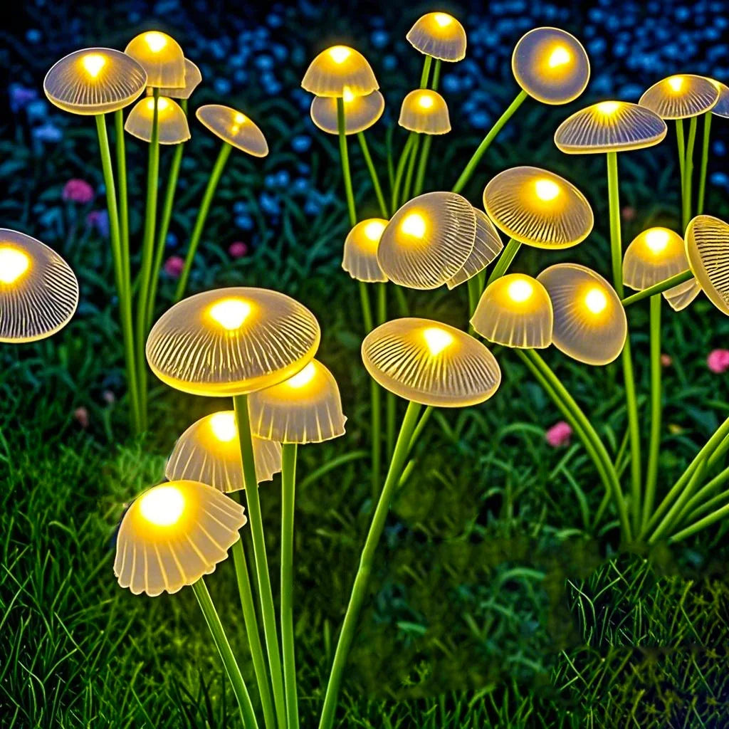 Solarleuchten mit 6 beweglichen Lampenschirmen – Set mit 2 Stück