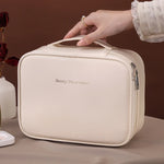 Elegant Cosmetic Bag | Spacious & Water-Repellent | Flexible Design | Faux Leather in Rose/Black
