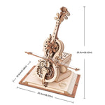 3D Mechanisches Holzpuzzle Cello – Magisches Spielzeug