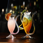 Kreative geometrische Weingläser und Cocktailgläser