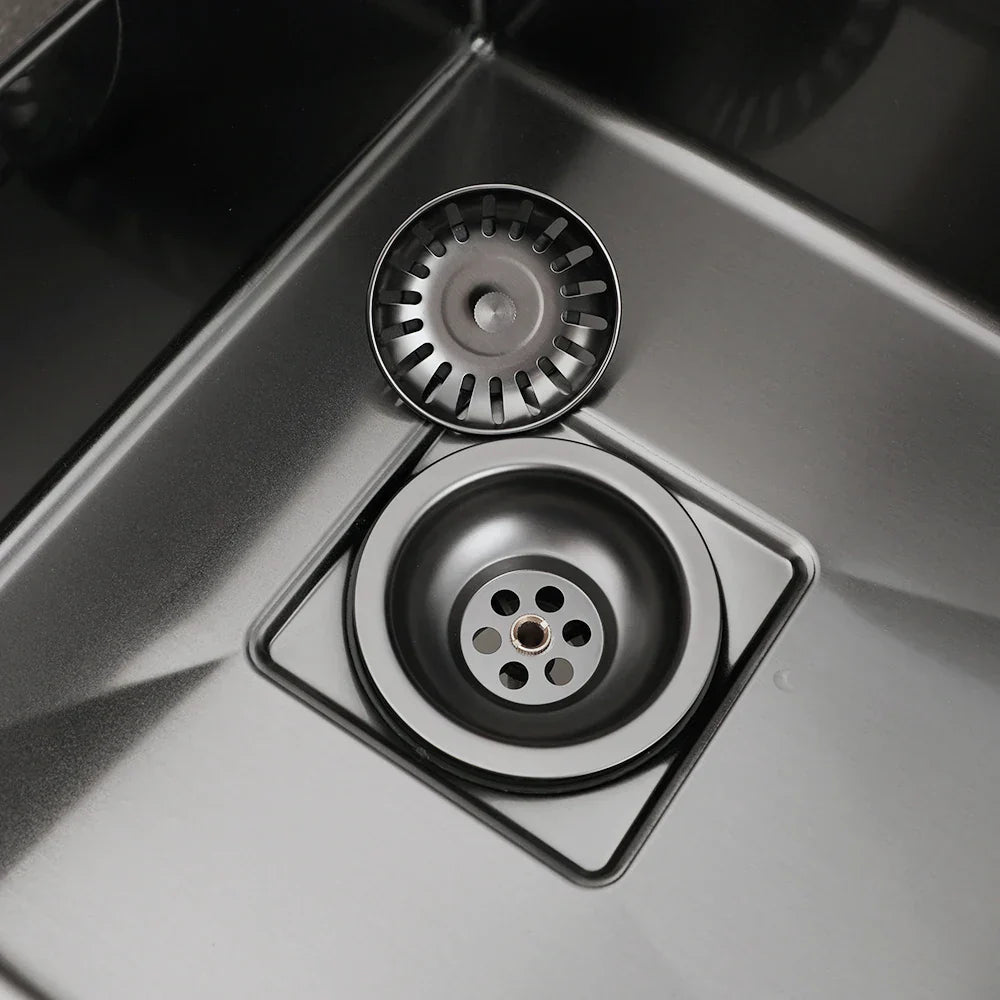 Edelstahl Spülbecken Abflusssieb mit Geruchsfilter – Pop-Up Stopper & Anti-Blockier Korb