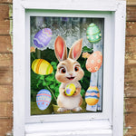 Colorful Window Decoration for Easter | Cheerful Bunnies & Eggs