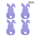 Happy Easter Decor: Set of 4 Bunny Cutlery Holders