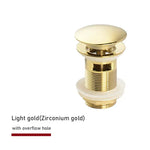 Elegante Push-Down Abflusslösung aus Messing – 11 Farben verfügbar